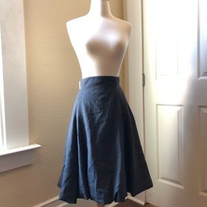 Gray wool skirt
